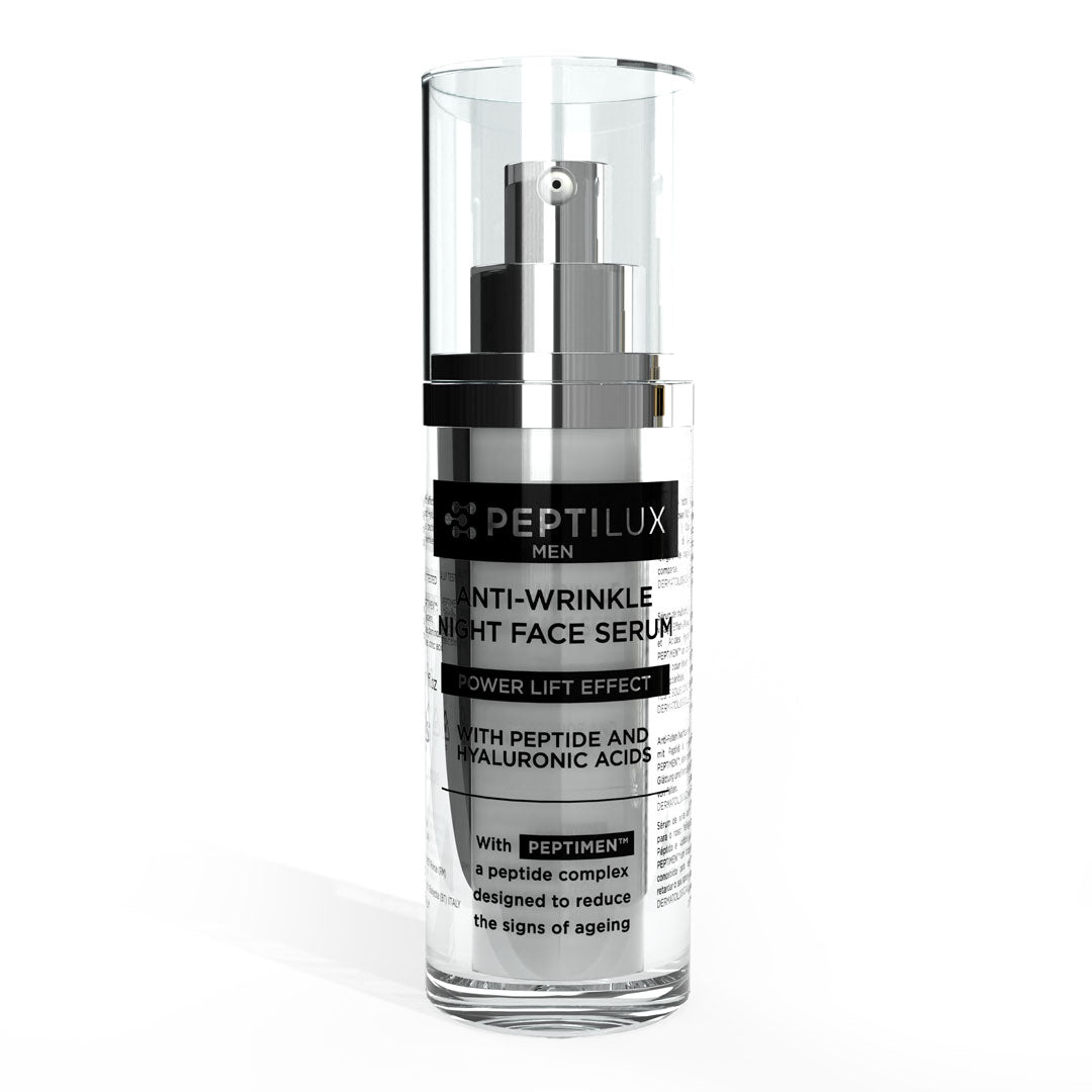 Peptilux Men - Siero notte antirughe per il viso 'effetto power lift' con PEPTIMEN™ - 30 ml