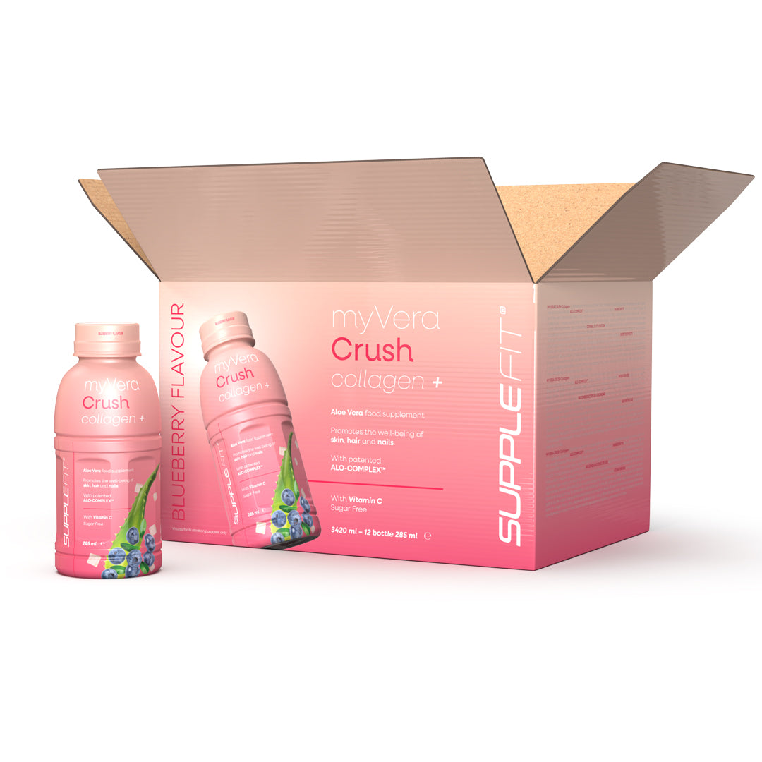 MYVERA CRUSH Collagene + | Integratore alimentare in flacone monodose da 285 ml (6 flaconi) - 1710 ml