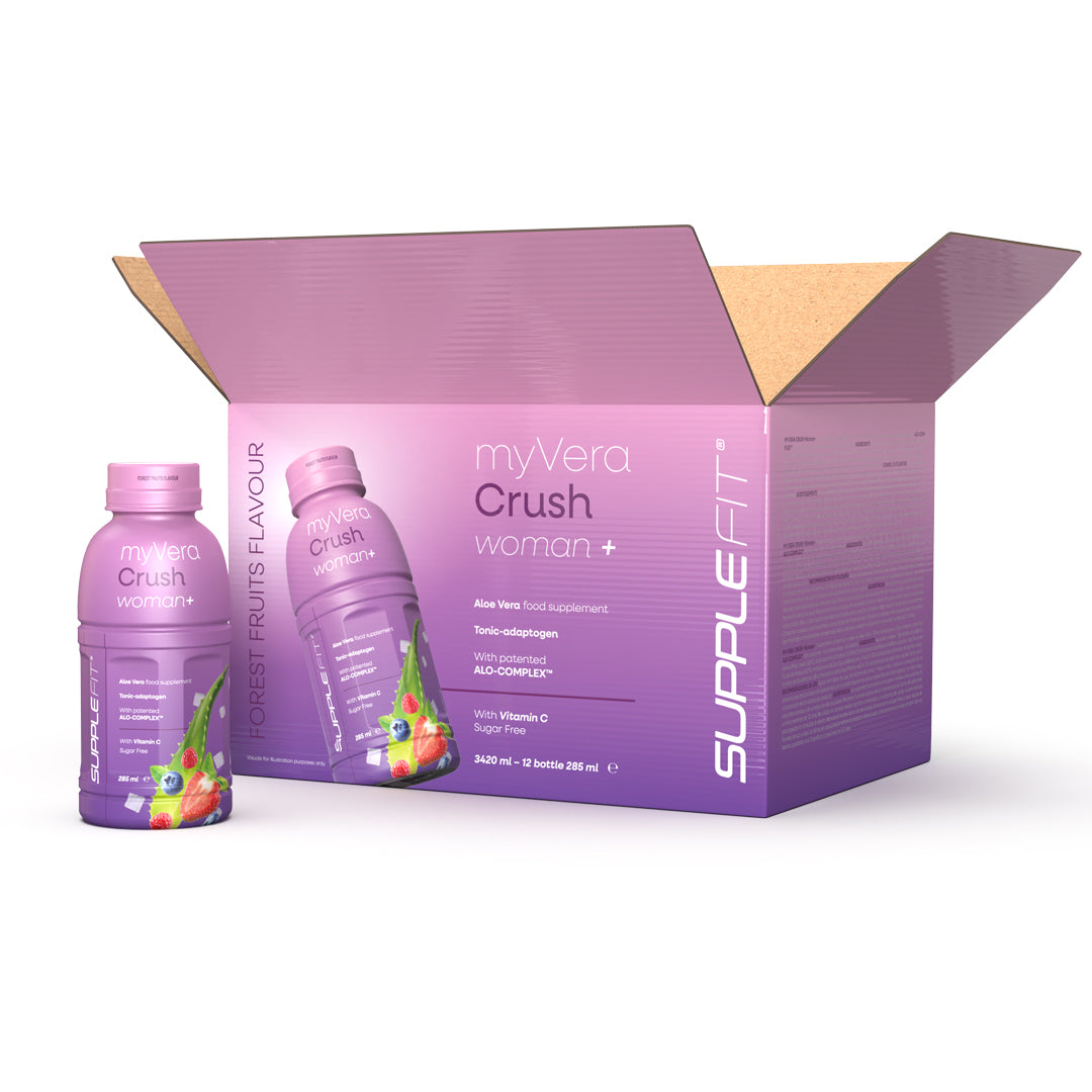 MYVERA CRUSH Donna + | Integratore alimentare in flacone monodose da 285 ml (6 flaconi) - 1710 ml