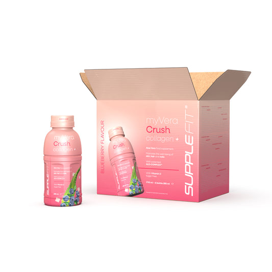 MYVERA CRUSH Collagene + | Integratore alimentare in flacone monodose da 285 ml (6 flaconi) - 1710 ml