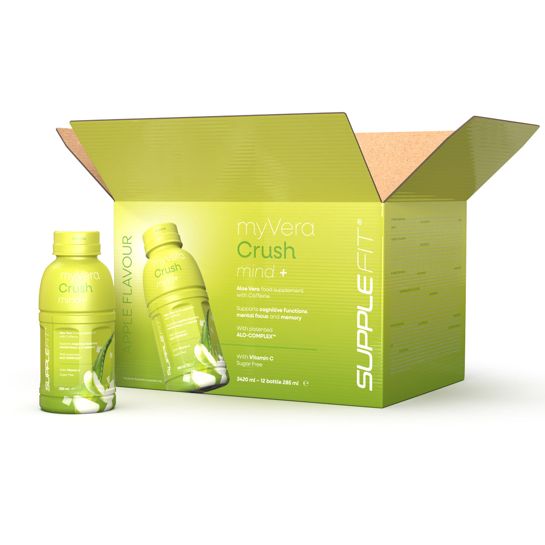 MYVERA CRUSH Mente + | Integratore alimentare in flacone monodose da 285 ml (6 flaconi) - 1710 ml